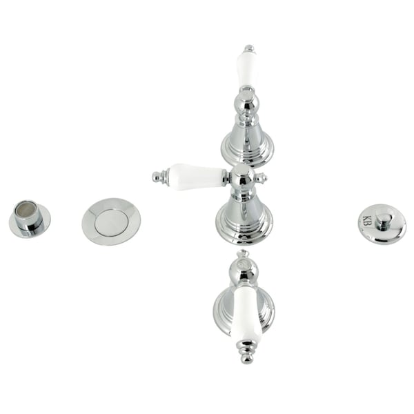 Kingston Brass ThreeHandle Bidet Faucet, Polished Chrome KB321PL - main